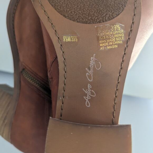 Women's Arturo Chiang Masin Western Bootie Leather Brown Size 9.5 - Picture 4 of 9